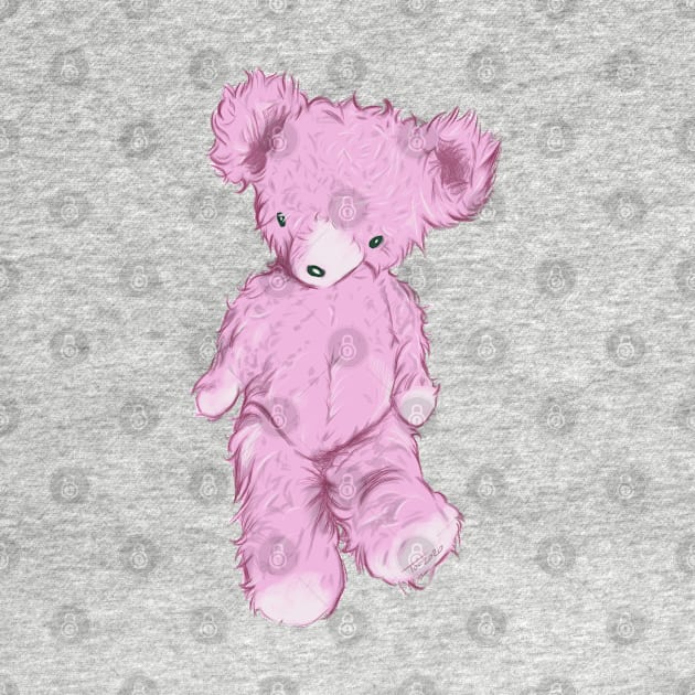 Pink Teddy Bear by So Red The Poppy